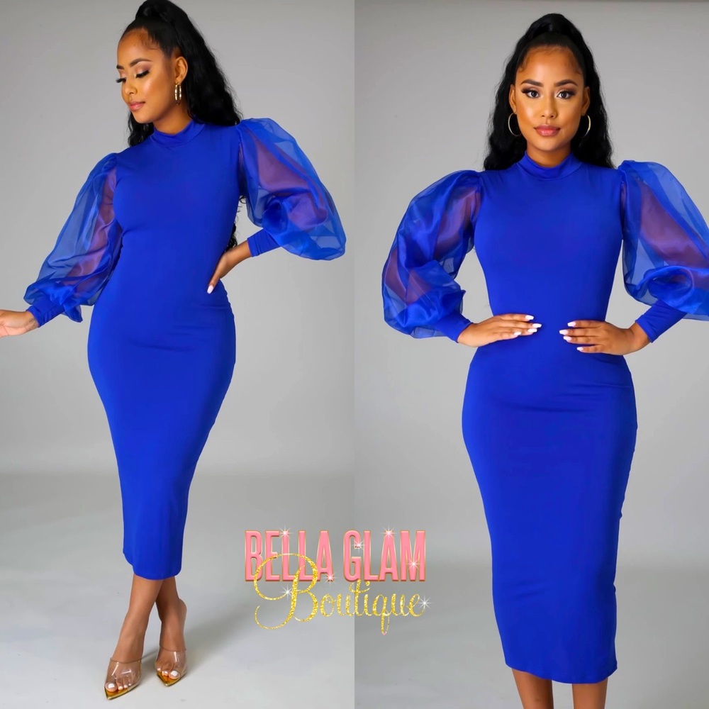 Beautiful Blue MIDI dress